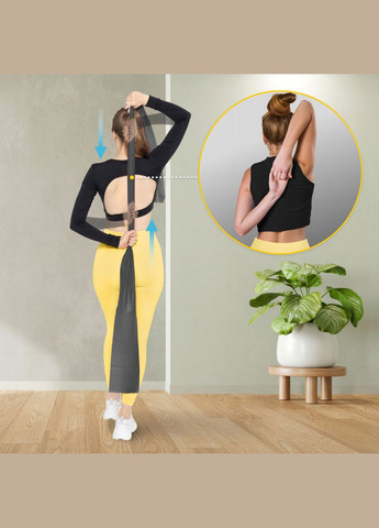 Лента-эспандер для спорта и реабилитации Flat Band 200 х 15 см 12-15 кг Black () 4FIZJO P-5907222931677 (275095701)