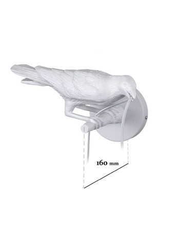 Настенный светильник "Ворона" на левую сторону 909-VXL8055L WH No Brand (370070233)