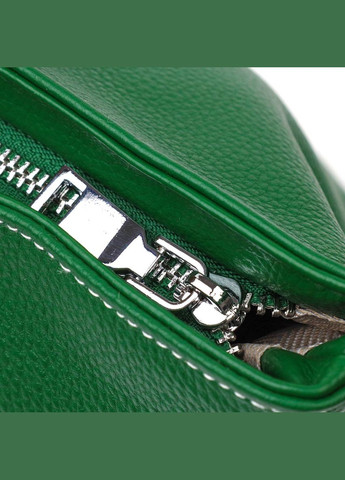 Жіноча сумка з натуральної шкіри з блискавкою та кишенями Vintage зелена (sku_22119) No Brand (329853396)