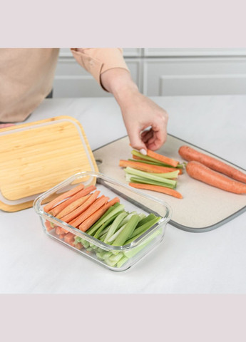 Емкость для хранения MY HOME прямоугольная с крышкой 1.5 л (KP-61 L T/WOOD) MVM (301002354)