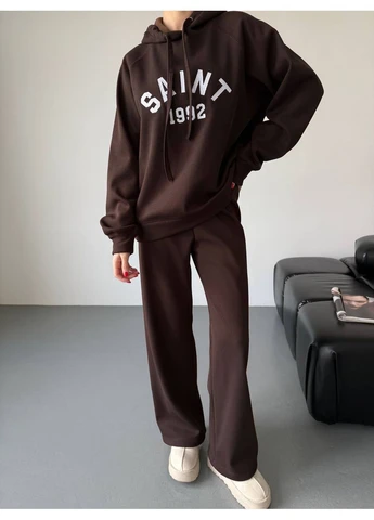 Стильний повсякденний костюм з худі та штанів No Brand (375636352)