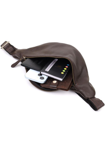 Стильная сумка бананка из зернистой натуральной кожи 23146 Shvigel (332983788)