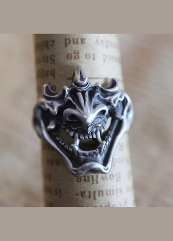 Кольцо мужское в виде маски демона древняя маска которой воины устрашали врагов размер регулируемый Fashion Jewelry (290114030)