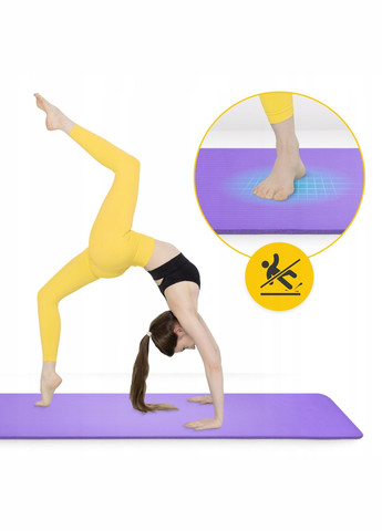 Килимок (мат) спортивний NBR 180 x 60 x 1.5 см для йоги та фітнесу Violet () 4FIZJO P-5907739311542 (346530222)