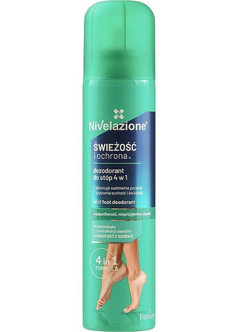 Дезодорант для ног 4 в 1 "Свежесть и комфорт" 180ml (495317-34369) Farmona (368645651)