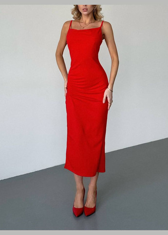 Красное повседневный, кэжуал, вечернее платье No Brand