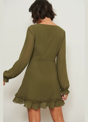 Оливкова (хакі) сукня демісезон,хакі, NA-KD