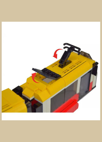 Конструктор Трамвай 3-х секційний 472 дет (PL-921-381) Iblock (333253187)