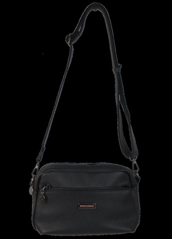 Женская кожаная сумка на плече Черная Borsacomoda (322034908)