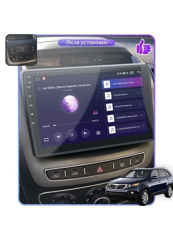 Штатная магнитола для Kia Sorento II Рестайлинг ver 2 2012-2015 экран 9" 4/32Gb 4G Wi-Fi GPS Top 20шт Lesko (336206230)