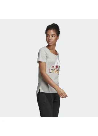 Женская футболка Badge Of Sport Flower Tee Grey DV2996 adidas - (391226047)