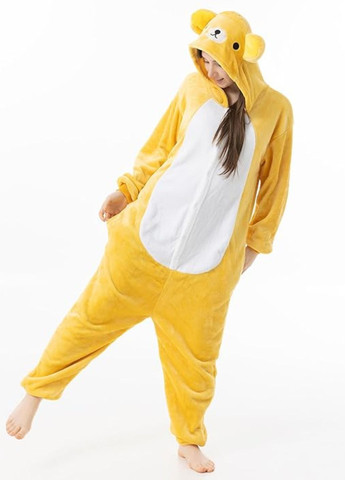 Плюшевий кігурумі ведмедик з капюшоном карамельний (1044) My Kigu (341085493)