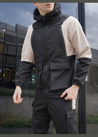 Бежевая демисезонная демисезонная куртка софтшелл Vakko