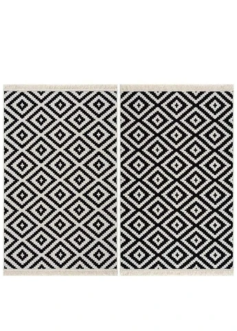 Килим Modern Desenli 60х90 см black and white універсальний двухсторонній TC303375480 TURComFor (301766468)