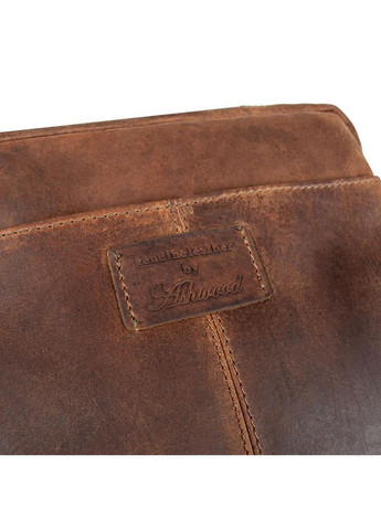 Сумка чоловіча шкіряна планшет через плече для документів та для телефону середня Коричневий 43172 Ashwood (367040972)