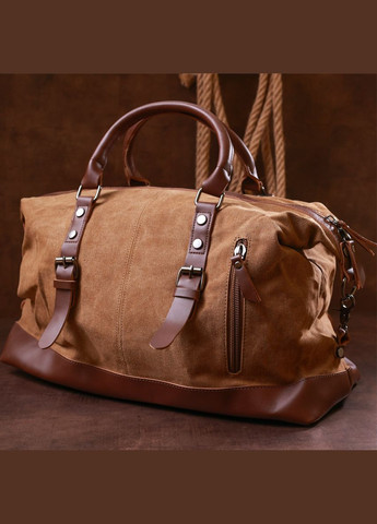 Дорожня сумка текстильна 20172 Пісочна Vintage (297129774)