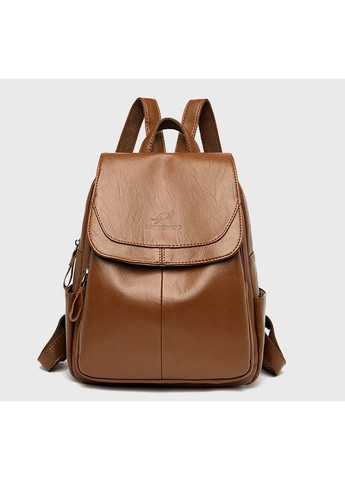 Жіночий рюкзак міський Кенгуру коричневий з екошкіри для повсякденного використання невеликий рюкзачок для дівчат ProDobro (363136220)