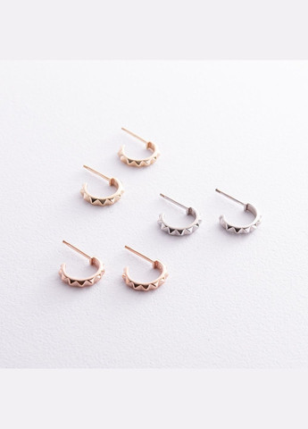 Сережки - пусети Mona в червоному золоті с08441 Oniks (264644325)