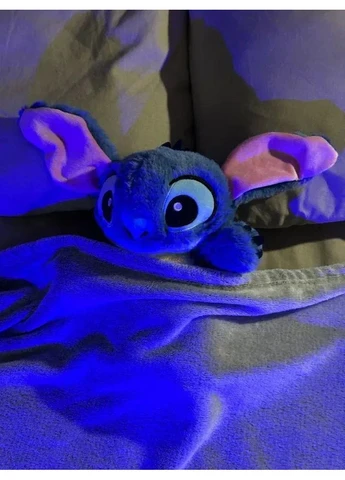 Мягкая интерактивная игрушка-антистресс "Дышащий Стич" (Stitch) 28 см. с эффектом сна (с батарейками) No Brand (395404567)