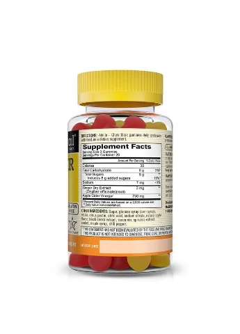 Яблучний оцет, 250 мг, Apple Cider Vinegar,, 60 жувальних цукерок Mason Natural (322741180)