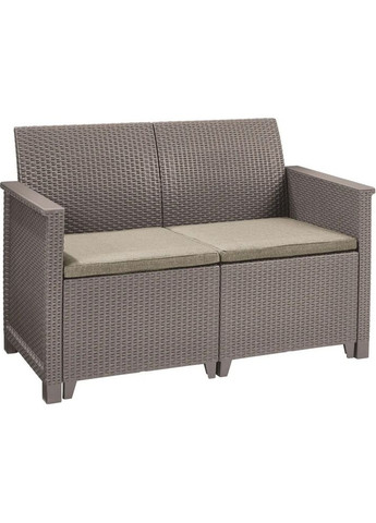 Комплект садових меблів Elodie 2 seater sofa set 1 диван + 2 крісла + 1 стіл графіт капучино 254091 Keter (317301619)