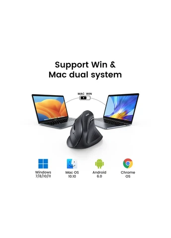 Маніпулятор миша бездротова Multi-mode Vertical Mouse Ugreen MU008 (390427475)