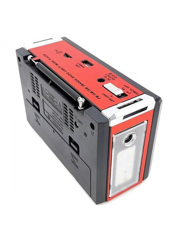 Радіоприймач багатофункціональний портативний з ліхтариком LED USB AUX RX-381 радіо FM/AM/SW Червоний Golon (306716512)