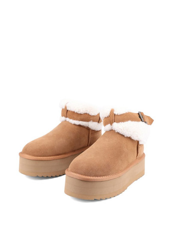 Женские Угги 1144041 Бежевая Кожа. MIRATON (304203756)