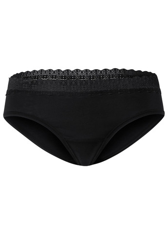 Трусики-сліп набір 5 шт. бавовняні мереживні для жінки LYCRA® 457300 чорний Esmara С эластичным поясом (322220795)