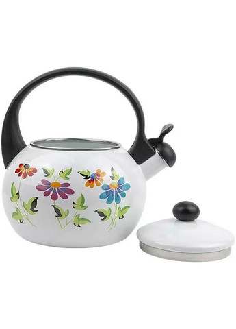 Чайник емальований "Квіти" 2.2л зі свистком Kamille (372173225)