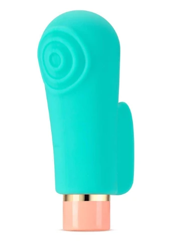 Вибратор на палец с рельефом Aria, силиконовый, бирюзовый Blush (383112280)