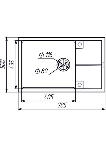 Гранітна мийка CALYPSO 7950 матова Сірий металік Valeso (358059971)