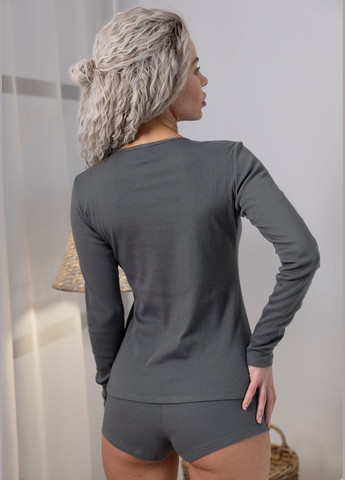 Темно-серый демисезонный джемпер женский №1322 Leinle