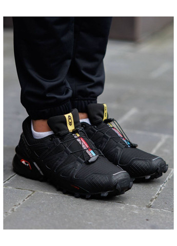 Чорні Осінні кросівки чоловічі salomon No Brand Speedcross 4 Black ND