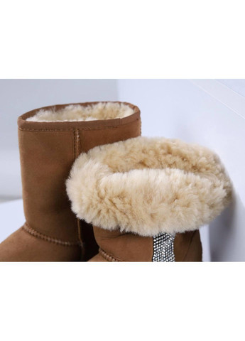 Угги женские зимние коричневые натуральная замша No Brand Уггі жіночі зимові (366962205)