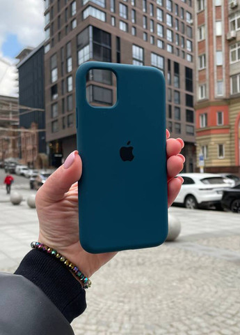 Чехол для iPhone 11 Pro Max зеленый Cosmos Blue Silicone Case силикон кейс No Brand (289754164)