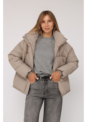 Кавова зимня куртка жіноча колір капучино cb-00277862 Yuki