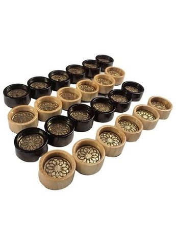 Фішки для нард зі шкіряною вставкою №10. 25х12 мм Вироби майстрів Зі шкіряною вставкою (316089570)