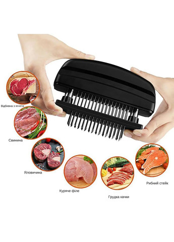 Тендерайзер для мяса размягчитель мяса ручной универсальный разрыхлитель для стейков Белый Kitchen Master (304153175)