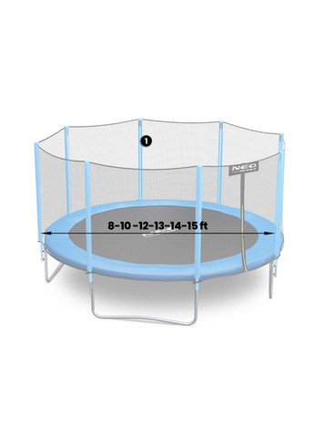 Запасная планка защитной сетки для батутов 8-15 футов голубая NEO-SPORT (338424378)