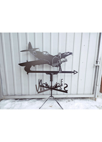 Флюгер на будинок Військовий Літак з металу 2 мм, флюгер на дах No Brand (368896385)