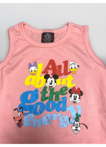 Рожевий костюм комплект дитячий літній майка + шорти на дівчинку дісней мінні маус,, рожева Primark