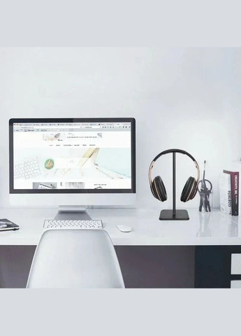 Підставка для навушників тримач стійка стенд Алюмінієва Чорна CHI (302000601)