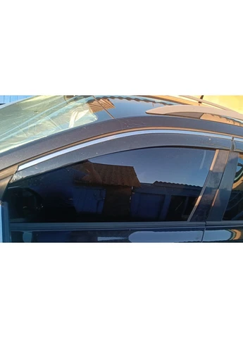 Ветровики с хромированным молдингом Luxury (SW, 4 шт) для Skoda Octavia III A7 2013-2019 гг Niken (389261528)