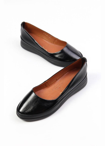 Женские балетки Benito | чёрные однотонные натуральная кожа (324392234)