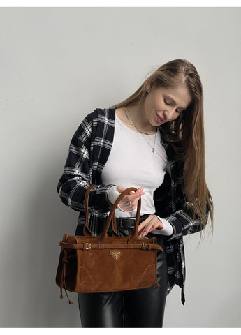 Сумка женская Medium Suede Tote Bag через плечо карамель No Brand (369935586)