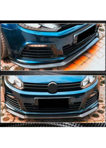 Накладка на передний бампер Lip V2 (для R HB 2010-2013, Карбон) для Golf 6 рр Volkswagen (390763816)
