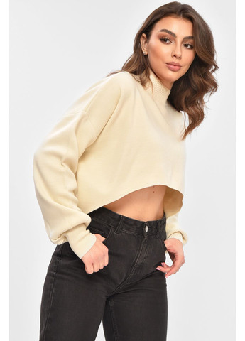 Кофта женская однотонная светло-бежевого цвета Let's Shop (364485116)