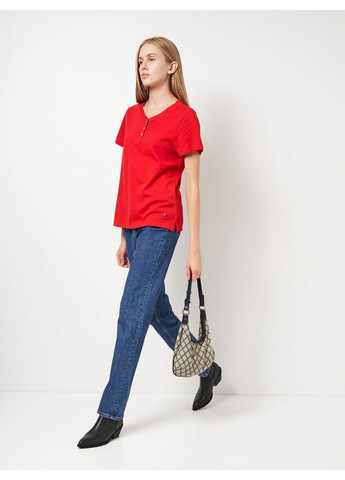 Красная женская футболка-поло Esmara однотонная