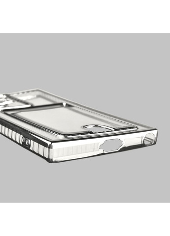 Чехол для Galaxy S23 Ultra (SM-S918B) с серебряной окантовкой с карманом самсунг с23 ультра серебряный Samsung (366022982)